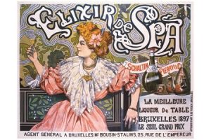 AFFICHE Elixir de Spa - VINTAGE POSTER BANK - thème Boissons - Reproduction numérique d'affiche ancienne