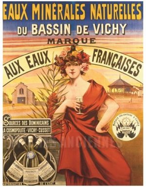 AFFICHE Eau de Vichy Source des Dominicains - VINTAGE POSTER BANK - thème Boissons - Reproduction numérique d'affiche ancienne