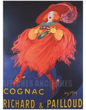 AFFICHE Cognac Richard et Pailloud - VINTAGE POSTER BANK - thème Boissons - Reproduction numérique d'affiche ancienne