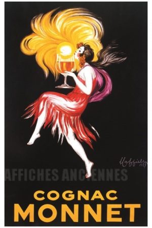 AFFICHE Cognac Monnet par Cappiello - VINTAGE POSTER BANK - thème Boissons - Reproduction numérique d'affiche ancienne