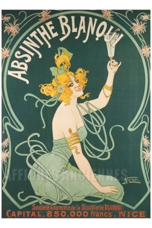 AFFICHE Absinthe Blanqui - VINTAGE POSTER BANK - thème Boissons - Reproduction numérique d'affiche ancienne