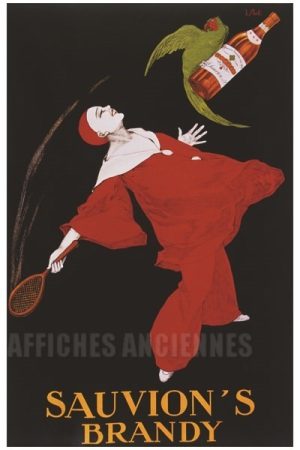 AFFICHE Cognac Sauvion's Brandy - VINTAGE POSTER BANK - thème Boissons - Reproduction numérique d'affiche ancienne