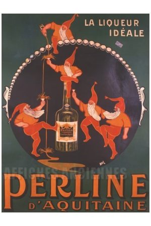 AFFICHE Perline d'Aquitaine la liqueur idéale - VINTAGE POSTER BANK - thème Boissons - Reproduction numérique d'affiche ancienne