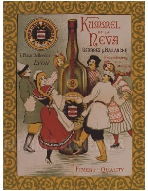 AFFICHE Kummel de la Néva - VINTAGE POSTER BANK - thème Boissons - Reproduction numérique d'affiche ancienne