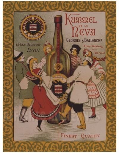 AFFICHE Kummel de la Néva - VINTAGE POSTER BANK - thème Boissons - Reproduction numérique d'affiche ancienne