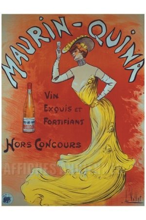 AFFICHE Maurin-quina - VINTAGE POSTER BANK - thème Boissons - Reproduction numérique d'affiche ancienne