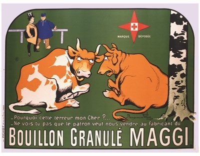 AFFICHE ANCIENNE Bouillon Maggi - VINTAGE POSTER BANK - thème alimentation - Reproduction numérique d'affiche ancienne.