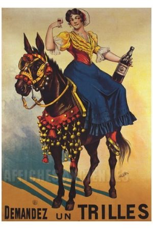 AFFICHE Apéritif Trilles - VINTAGE POSTER BANK - thème Boissons - Reproduction numérique d'affiche ancienne