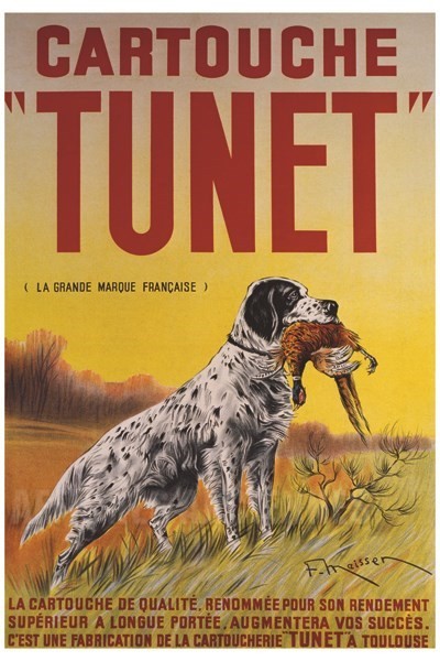 Cartouche Tunet - VINTAGE POSTER BANK - thème Animaux - Reproduction numérique d'affiche ancienne
