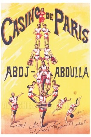 Casino de Paris ABDJ-ABDULLA - VINTAGE POSTER BANK - thème Cirque - Reproduction numérique d'affiche ancienne