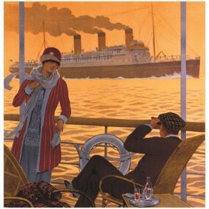 AFFICHE Croisière et Steamer le Havre New-york - VINTAGE POSTER BANK - thème Mer, Bateaux, Paquebots - Reproduction numérique d'affiche ancienne
