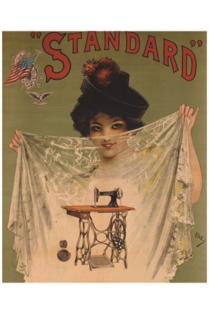 Standard Machine à Coudre - VINTAGE POSTER BANK - thème Mode - Reproduction numérique d'affiche ancienne