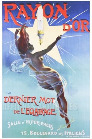 Rayon d'Or dernier mot de l'éclairage - VINTAGE POSTER BANK - thème Divers - Reproduction numérique d'affiche ancienne