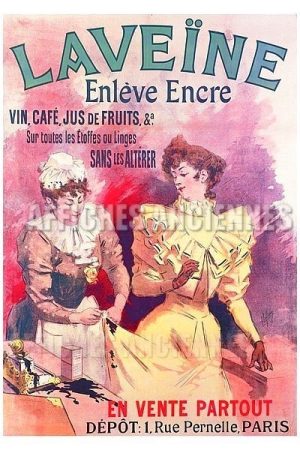 Laveïne - VINTAGE POSTER BANK - Parfum thème Hygiène, beauté, thermalisme - Reproduction numérique d'affiche ancienne