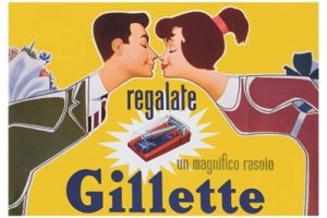 Gillette un magnifico rasolo - VINTAGE POSTER BANK - thème Hygiène, beauté, thermalisme - Reproduction numérique d'affiche ancienne