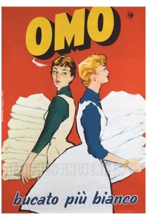 Lessive Omo bucato più bianco Vintage image market - VINTAGE POSTER BANK - thème Hygiène, beauté, thermalisme - Reproduction numérique d'affiche