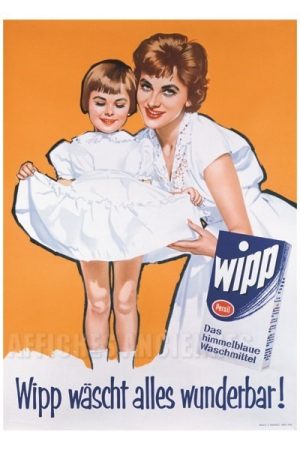 Lessive Wipp - VINTAGE POSTER BANK - thème Hygiène, beauté, thermalisme - Reproduction numérique d'affiche ancienne