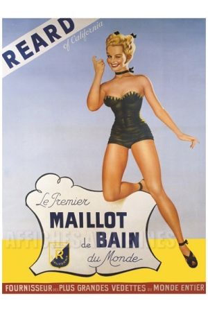 Réard le premier maillot de bain - VINTAGE POSTER BANK - thème Mode - Reproduction numérique d'affiche ancienne