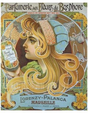 Parfumerie Aux Fleurs du Bosphoree - VINTAGE POSTER BANK - thème Hygiène, beauté, thermalisme - Reproduction numérique d'affiche ancienne