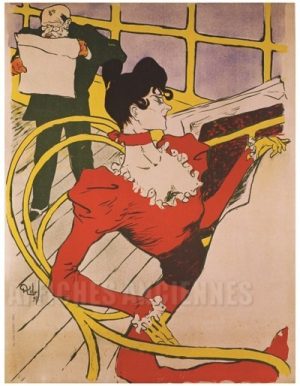 Amatrice et amateur de gravures - VINTAGE POSTER BANK - thème Spectacle - reproduction numérique d'affiche ancienne