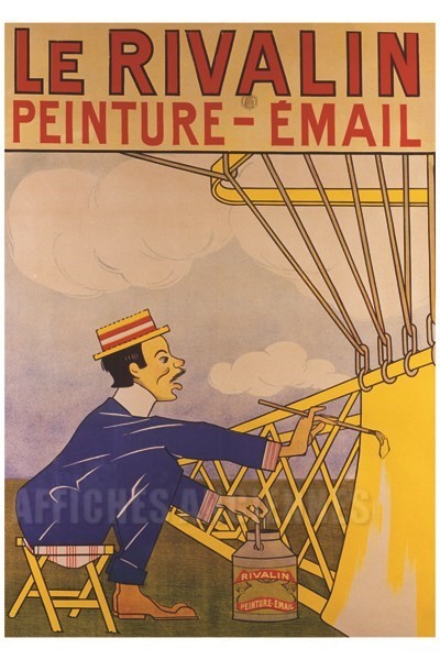 Peinture Rivalin - VINTAGE POSTER BANK - thème Energies, Industries, Commerce - Reproduction numérique d'affiche ancienne