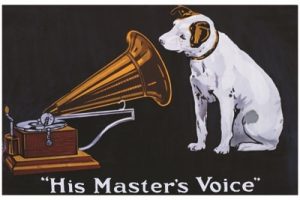 His Master Voice - VINTAGE POSTER BANK - thème Spectacle - reproduction numérique d'affiche ancienne
