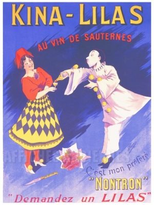 AFFICHE Kina-Lilas au vin de Sauternes - VINTAGE POSTER BANK - thème Boissons - reproduction numérique d'affiche ancienne