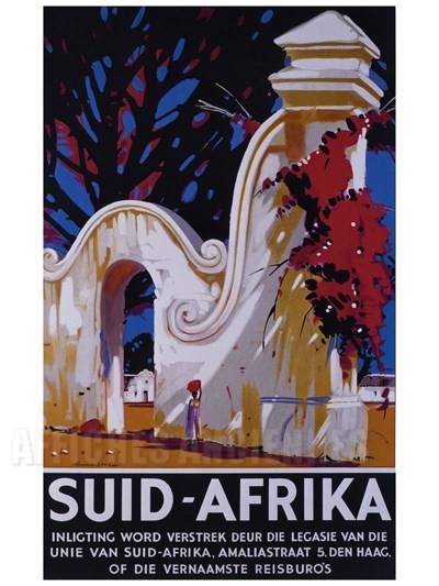 Afrique du Sud - VINTAGE POSTER BANK - thème Architecture - reproduction numérique d'affiche ancienne