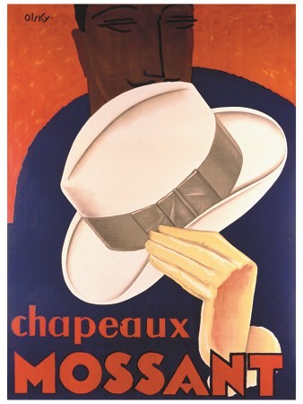 Chapeaux Mossant - VINTAGE POSTER BANK - thème Mode - reproduction numérique d'affiche ancienne