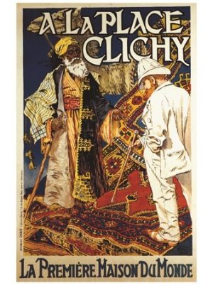 Tapis A la Place Clichy - VINTAGE POSTER BANK - thème Mode - reproduction numérique d'affiche ancienne