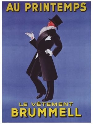 Vêtement Brummel - VINTAGE POSTER BANK - thème Mode - reproduction numérique d'affiche ancienne