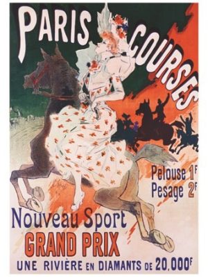 Paris Grand Prix Courses de chevaux - VINTAGE POSTER BANK - thème Sports - reproduction numérique d'affiche ancienne