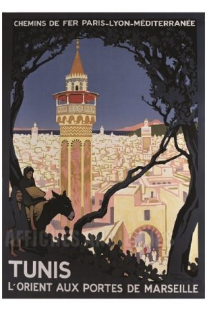 Tunis l'Orient aux portes de Marseille - VINTAGE POSTER BANK - thème Chateaux et lieux religieux - reproduction numérique d'affiche ancienne