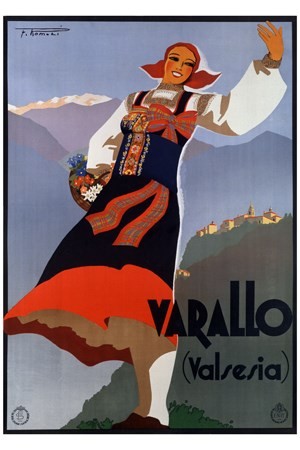 Varallo - VINTAGE POSTER BANK - thème Pays, villes, voyages - reproduction numérique d'affiche ancienne