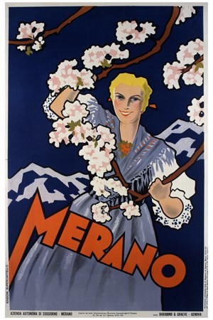 Merano - VINTAGE POSTER BANK - thème Pays, villes, voyages - reproduction numérique d'affiche ancienne