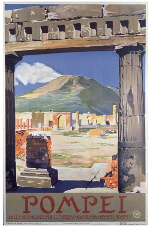 Pompéi - VINTAGE POSTER BANK - thème Pays, villes, voyages - reproduction numérique d'affiche ancienne