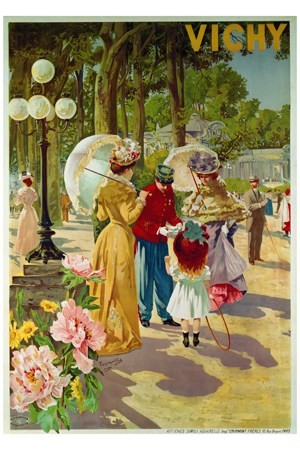 Vichy station thermale - VINTAGE POSTER BANK - thème Hygiène, beauté, thermalisme - reproduction numérique d'affiche ancienne