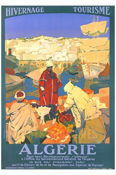AFFICHE Algérie - VINTAGE POSTER BANK - thème Pays, villes, voyages - reproduction numérique d'affiche ancienne