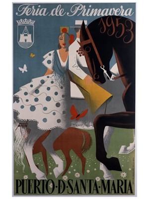 Feria de la Primavera - VINTAGE POSTER BANK - thème Spectacles - reproduction numérique d'affiche ancienne