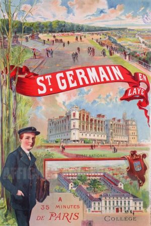 Saint-Germain-en-Laye - VINTAGE POSTER BANK - thème Chateaux, lieux religieux - reproduction numérique d'affiche ancienne