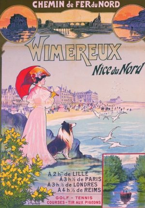 AFFICHE Wimereux, Nice du Nord - VINTAGE POSTER BANK - thème Plage - reproduction numérique d'affiche ancienne
