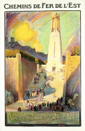 Verdun Commemoration 1914-1918 - VINTAGE POSTER BANK - thème Chateaux, lieux religieux - reproduction numérique d'affiche ancienne