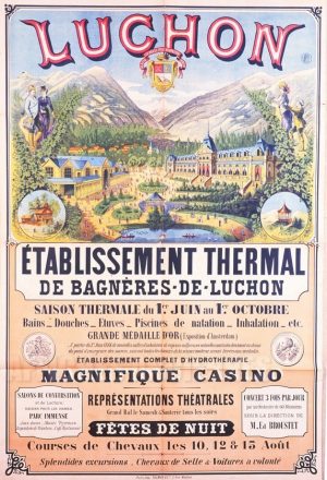 Etablissement thermal de Bagnères-de-Luchon - VINTAGE POSTER BANK - thème Hygiène, beauté, thermalisme - reproduction numérique d'affiche ancienne