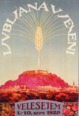 Lubiana, Slovénie Velesejem - VINTAGE POSTER BANK - thème Pays, villes, voyages - reproduction numérique d'affiche ancienne