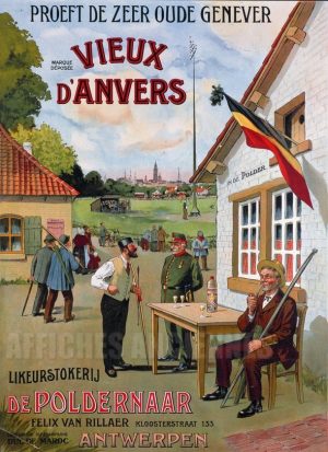 AFFICHE Liqueur Vieux d'Anvers - VINTAGE POSTER BANK - thème Boissons - reproduction numérique d'affiche ancienne