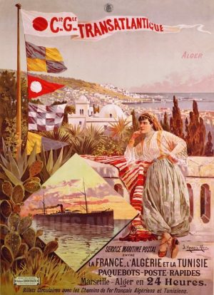 AFFICHE Alger - VINTAGE POSTER BANK - Ville, Pays divers - reproduction numérique d'affiche ancienne