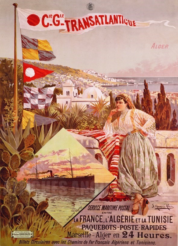 AFFICHE Alger - VINTAGE POSTER BANK - Ville, Pays divers - reproduction numérique d'affiche ancienne